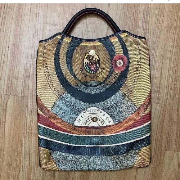 NEW GattinoniPlanetarium Vintage Leather Purse NWT